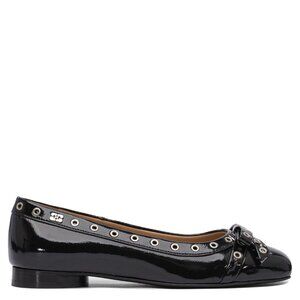 Ganni Eyelet Bow Ballet Flats IT 37 Women